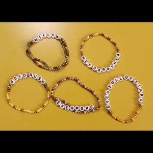 Evermore Taylor Swift Eras Tour Concert 5 pack friendship beaded bracelets